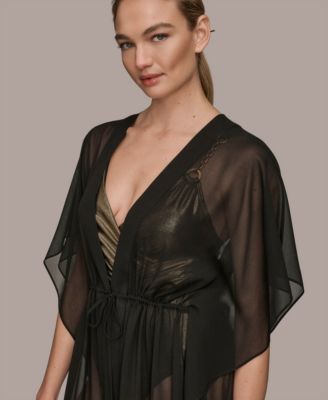 Donna Karan Women's Tie-Front Maxi Kaftan