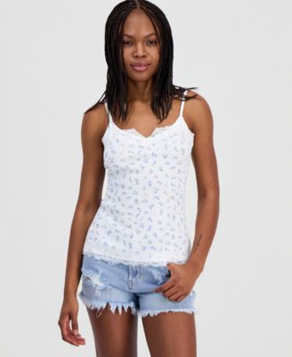 Juniors' Lace Trim Cami