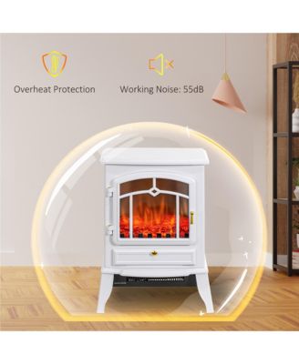 22" Electric Fireplace Stove with 3-Sided Realistic