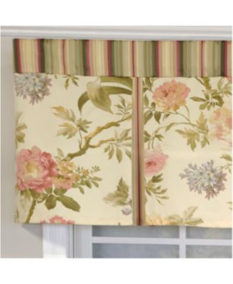 3" Rod Pocket High Quality Fabric Casa di Fiori Pleated Valance for Windows 50" x 16" Cameo