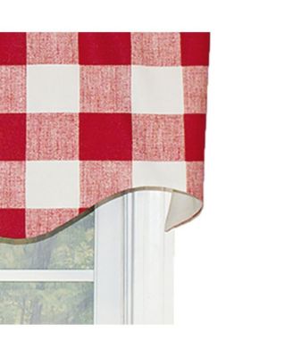 Grande Check Regal Style 3" Rod Pocket Valance 50" x 17"