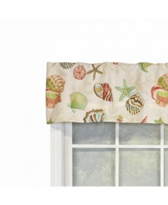 100% Cotton High Quality Beachbound Tailored Window Valance with 1.5" Rod Pocket 50" W X 12" L Multi