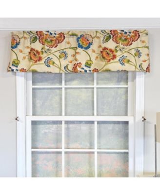 100% Cotton High Quality Moira Tailored Window Valance with 1.5" Rod Pocket 50" W X 12" L Multi