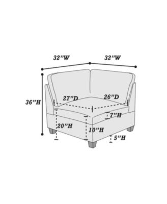 9-Piece Sectional Living Room Furniture Set With Ottomans