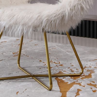 Streamdale Faux Fur Upholstered Accent Chair