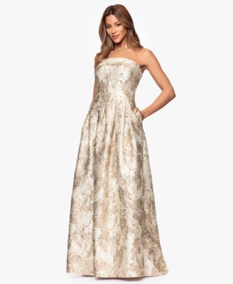 Women's Brocade Strapless Ball Gown