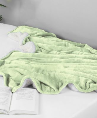 Velvet Plush Reversible Sherpa Bed Blanket