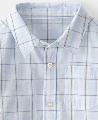 Boys' Toddler 2T-5T Plaid Button-Down Shirt