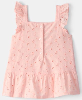 Girls' Toddler 2T-5T Sleeveless Eyelet Top