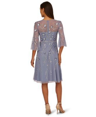 Women's Beaded Bell-Sleeve Dress