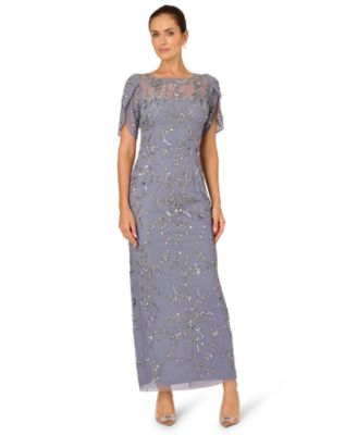 Women's Beaded Petal Ball Gown