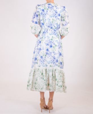Women's Floral Button-Front Dress