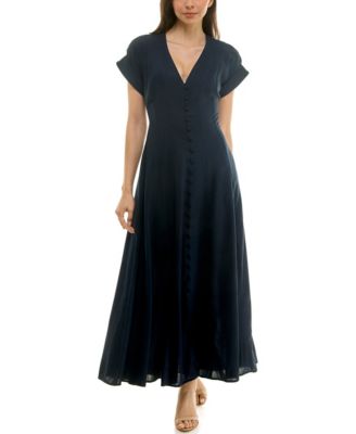 Women's Button-Front A-Line Dress