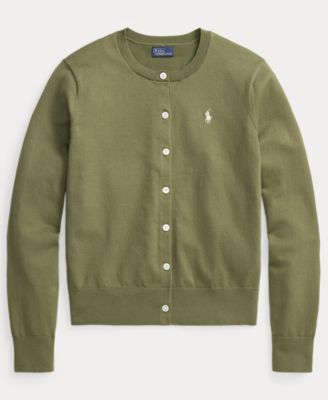 Women's Crewneck Button-Up Cardigan Sweater