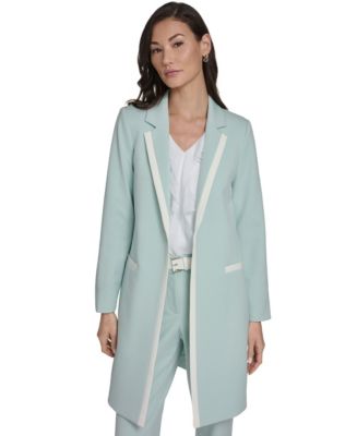 Tommy Hilfiger Women's Notch Collar Framed Topper Jacket - Macy's