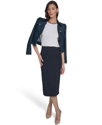 Women's Short-Sleeve Tipped Sweater