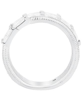 Cubic Zirconia Silver Plated Band Ring, Macy's Exclusive