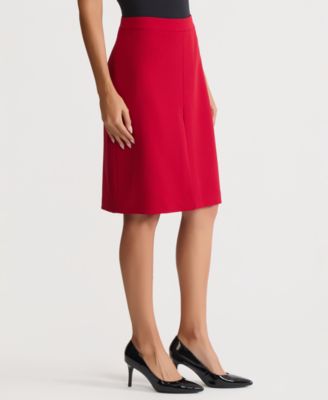 Women's Box-Pleat Pencil Skirt, Regular & Petite