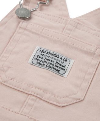Baby Girls' Sleeveless Twill Overalls