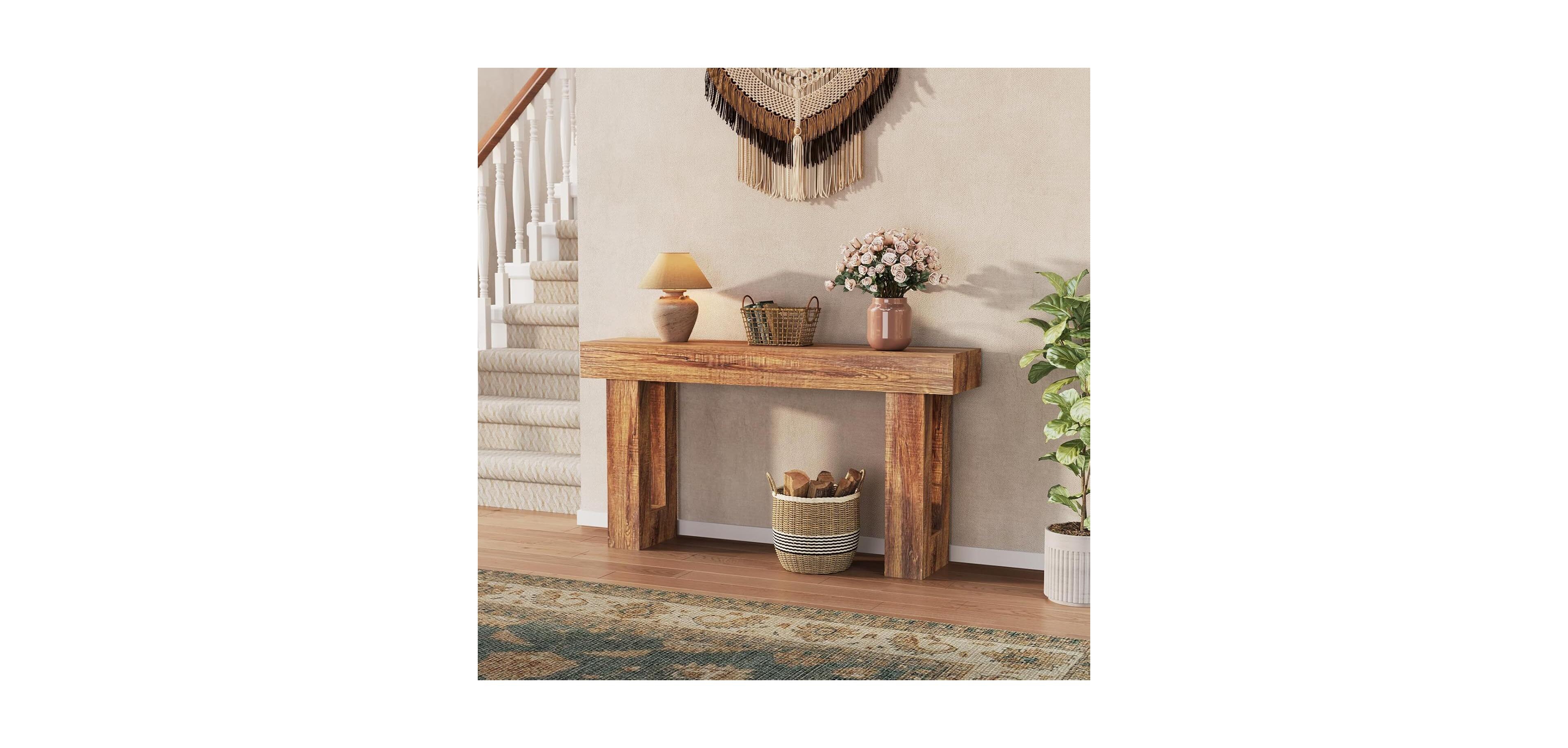 gaomon 63"ches Long Console Table for Entryway, Narrow Sofa Table for Hallway, Behind Couch Wooden Entry Table, Accent Table