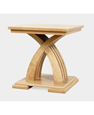 Anthology Contemporary Square End Table with Curved Base