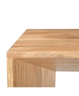 Lux Solid Wood Modern Angled End Table