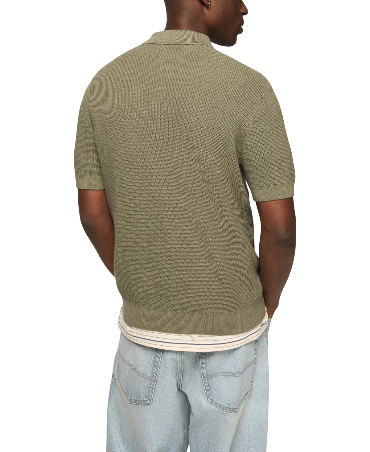 Lucky Brand's Men's Quarter-Zip Polo Sweater