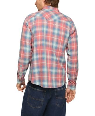 Men's Plaid Long-Sleeve Western Shirt