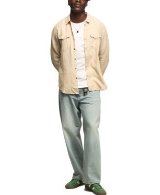 Men's Spread Collar Western Shirt