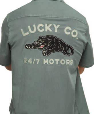 Men's Panther Moto Button-Front Shirt
