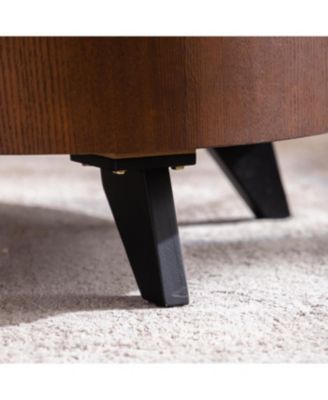 Round Coffee Table with Hidden Storage & Removable Top