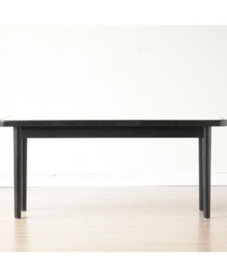 Modern Oak Wood Dining with Rattan Detail Bench