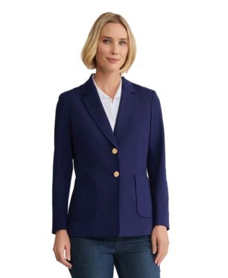 Women's Two-Button Scrunch-Sleeve Jacket