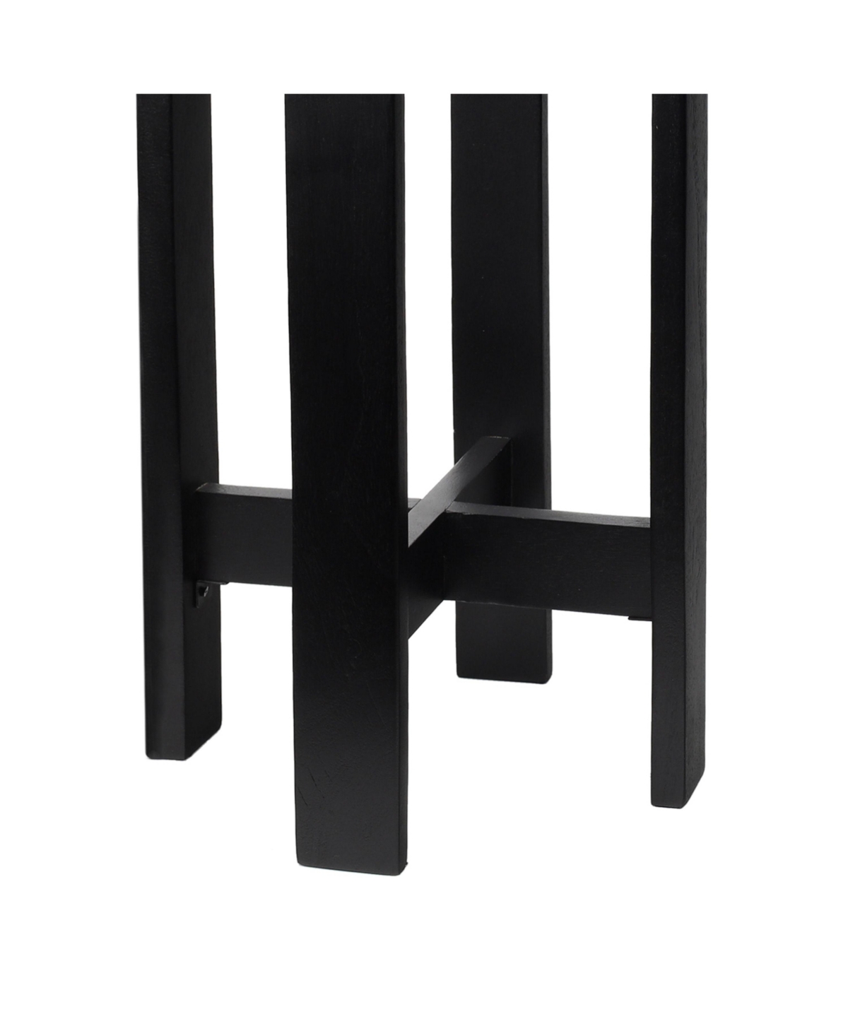 Jonathan Y Elena 24" Minimalist Structured Wood Drink Table and Decorative End with White Marble Round Top