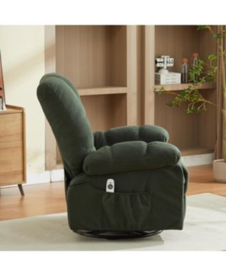 Streamdale Massage Swivel Recliner Chair w/Vibration & Heat, 350LBS Capacity, USB Port