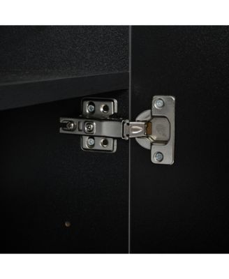 Modern Luxe Shoe & TV Cabinet with Gold Doors