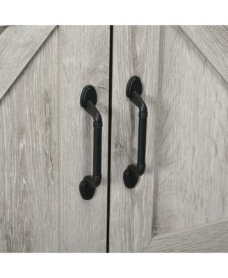 Farmhouse Double Door Bar Cabinet with Shelf