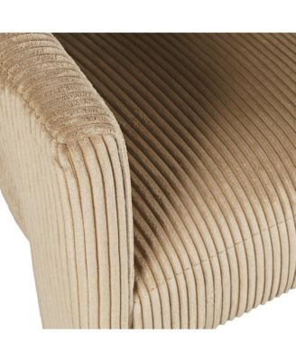 Bowen Modern Three-Leg Upholstered Accent Dining Armchair with Corduroy Fabric