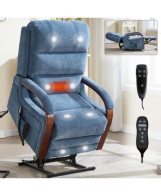 Chenille Lift Recliner w/ Heat & Massage