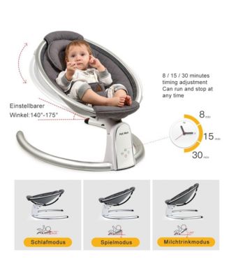 Electric Baby Bouncer Baby Rocker Baby Chair with Bluetooth, Music Speaker, Intelligent Timing and LED Touch Screen