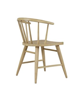 Fitz Traditional Solid Wood Curved Back Spindle Dining Chair (Set of 2)