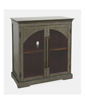 Archdale 33" Gothic Arch Transitional Accent Storage Cabinet with Glass Doors
