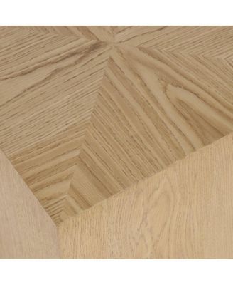 Laurel Creek Modern Contemporary Square Block Pedestal End Table