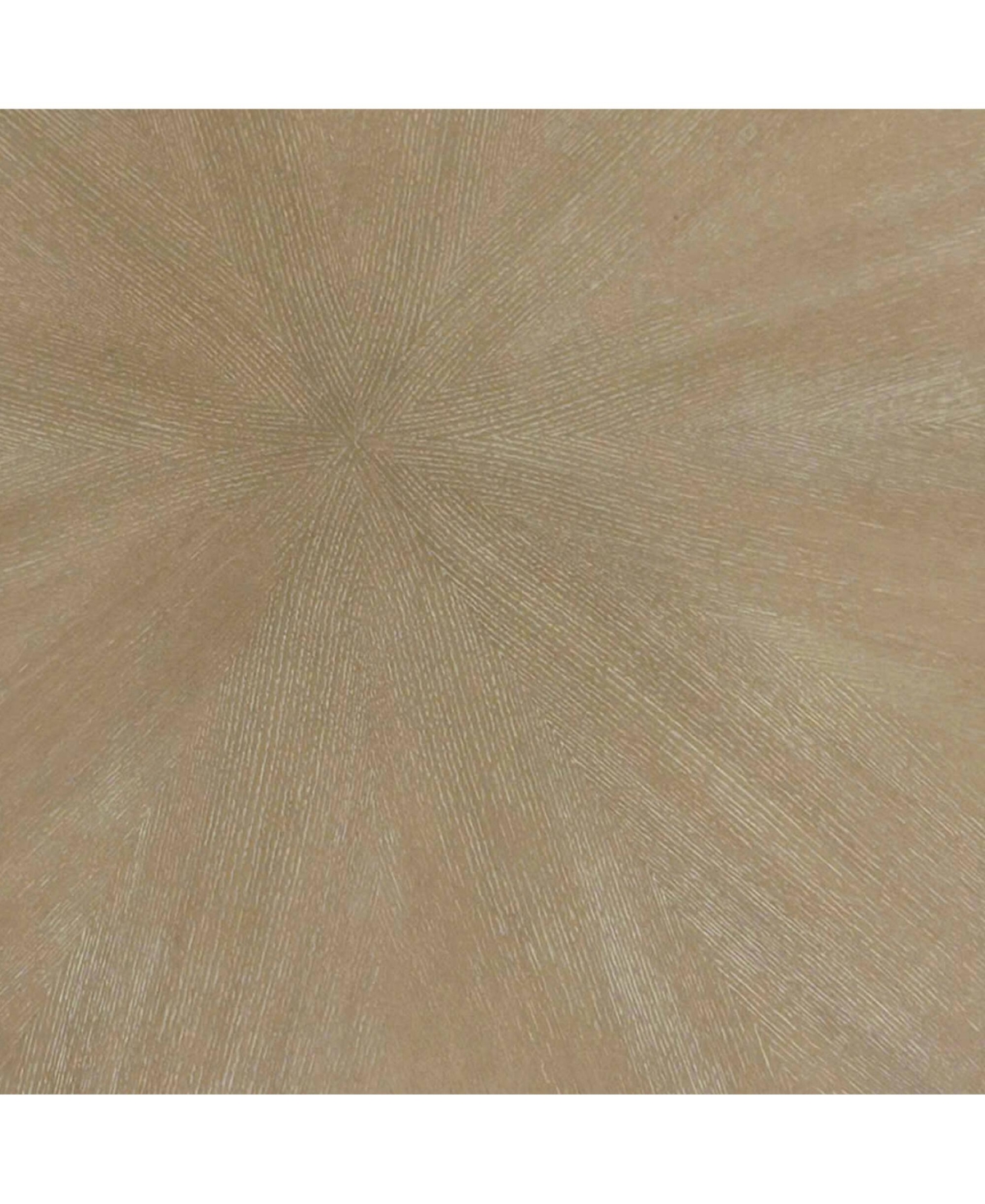 Lovmor Round Coffee Table with Starburst Veneer Top, Reclaimed Greige Wood Finish, Modern Living Room Design