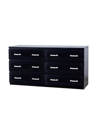 Modern Wood Side Cabinet with 6 Drawers