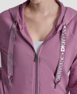 Women's Two-Tone Logo Drawcord Zip Hoodie