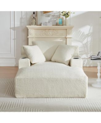 Oversized Chaise Lounge Indoor Sleeper Sofa - No Assembly