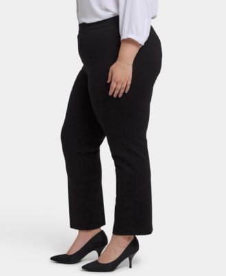 Plus Size Pull-On Slim Ankle Trouser Pants