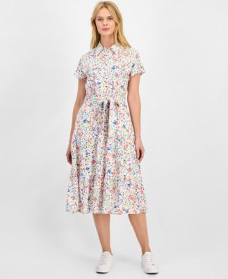 Women's Belagio Floral Belted Shirt Dress
