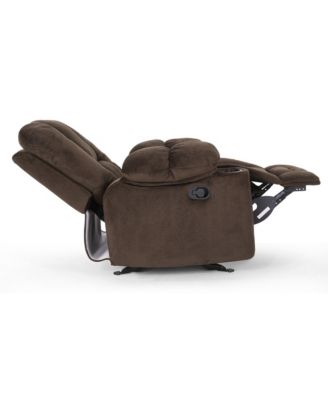 42.5" Wide Fabric Manual Recliner Chair with Dual Cup Holders